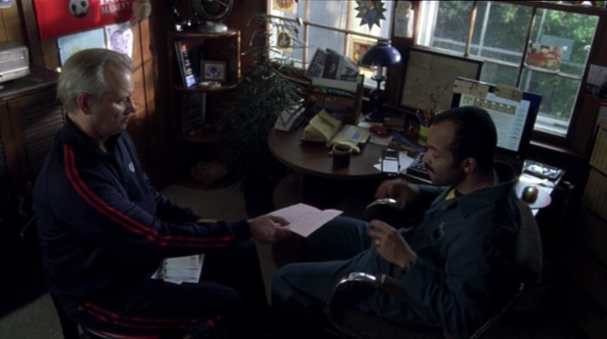 Bill Murray and Jeffrey Wright in BROKEN FLOWERS (2005)
