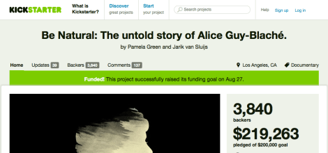 Alice Guy Kickstarter funded