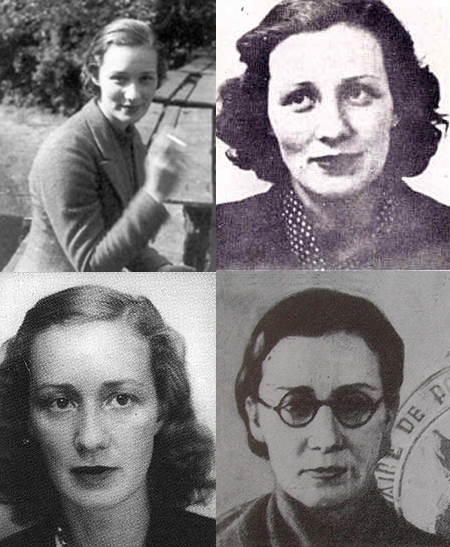 A few of the faces of courageous Marie Madeleine Fourcade, leader of the Alliance network in occupied France during World War II