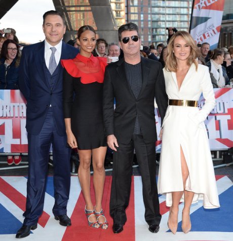 Britain's Got Talent judges David Wailliams, Alesha Dixon, Simon Cowell, and Amanda Holden